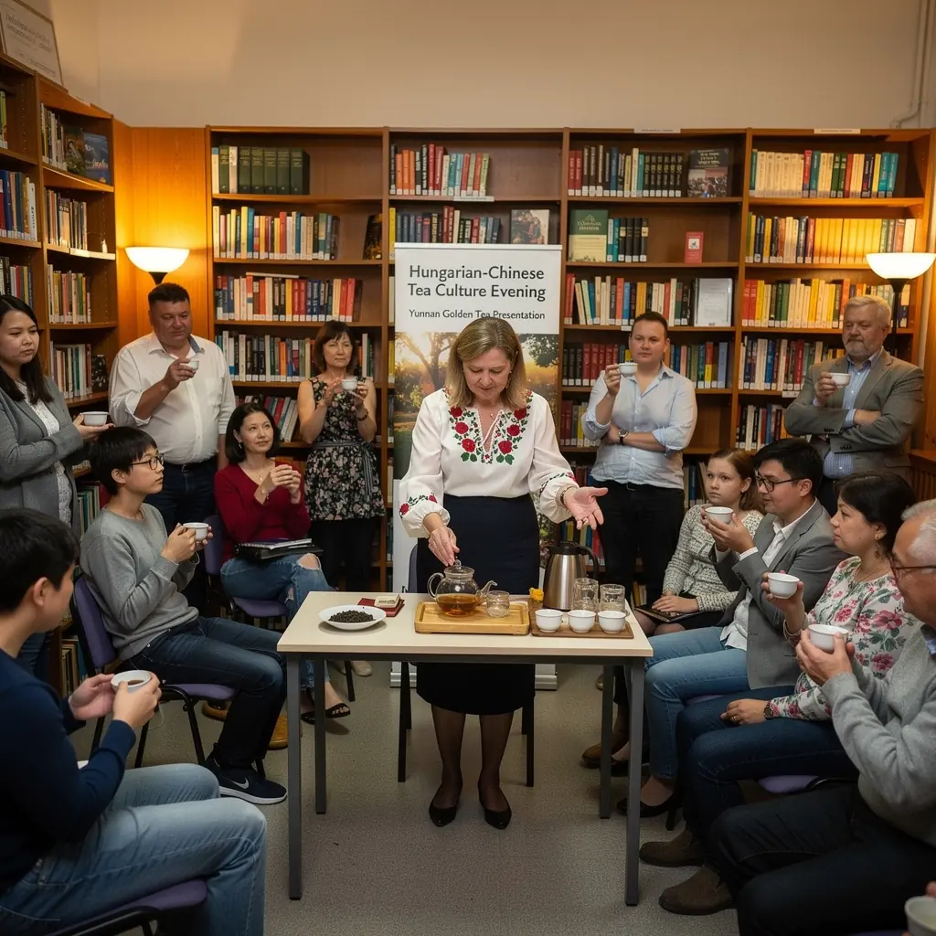 Finom, édes maláta ízű tea készítése, középpontban a hagyományos kínai teázási szertartás.